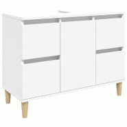 Helloshop26 - Meuble d'évier armoire de lavabo 80 x 33 x 60 cm bois d'ingénierie blanc 02_0006807 - 3000369947760 Helloshop26 - Meuble d'évier armoire de lavabo 80 x 33 x 60 cm bois d'ingénierie blanc 02_0006807 - 3000369947760