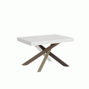 Itamoby Table extensible 90x120/224 cm Volantis Structure Frêne Blanc 4/C - blanc 8050598100837