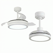 Lumisky Ventilateur Plafond LED BRYSEA D63CM Blanc Aluminium Beige - beige 3666162013165