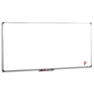 Planorga tableau blanc laqué 90x180 cm office pour feutre effaçable à sec avec encadrement alu anodisé.