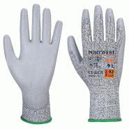 Portwest Gants LR paume PU coupure B Gris 2XL - Taille 11 - 11 gris A620GRRXXL