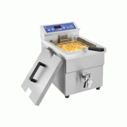 Royal Catering - Royal Catering Friteuse à Induction 10L, 3.500W, 60-200°C, avec Vanne de Vidange et Minuterie Electrique Professionnelle Horeca - 4
