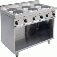 Saro Cuisinière électrique avec socle ouvert modèle E7/Cuet6Ba, Dimensions : L 800 X P 700 X H 850 - SAR-423-1075