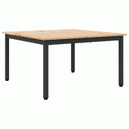 VidaXL Table basse Naturel 80 x 80 x 45 cm Bois de pin massif Modèle Zenith Nordique - 892767
