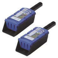 WellHome - Lot de 2 distributeurs de substances 29 x 9,9 x 6,5 cm, couleur bleue - bleu plastique PK4159