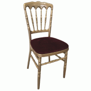Lot de 6 Chaises - NAPOLÉON Premium en Polypropylène Doré
