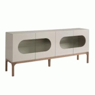 AC ANGEL CERDA Angel Cerdá Buffet en noyer et gris avec éclairage intérieur 3241C 180 x 41 x 75 - gris Bois massif 8435631029175 AC ANGEL CERDA Angel Cerdá Buffet en noyer et gris avec éclairage intérieur 3241C 180 x 41 x 75 - gris Bois massif 8435631029175