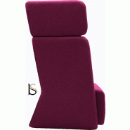 Fauteuil Softline Basket- 1 place - Feld rose 629, Haut