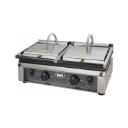 Grill panini double plaque en fonte rainurée - gtp5530