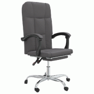 Helloshop26 - Chaise fauteuil siège pivotante de inclinable de bureau informatique étude similicuir gris 02_0024249 - gris métal 3000215332511