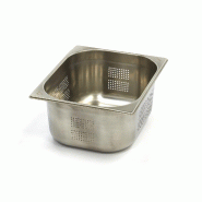 Maxima Récipient gastronorm - 1/2 GN - profondeur 15 cm - acier inoxydable - perforé – 32.5 × 26.5 × 15 cm - AKS-09367613