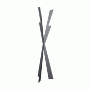 Porte-manteau Zeus 40x177 cm en fer couleur boue, design contemporain autoportant pour entrée ou chambre, Made in Italy - gris 8051513306730