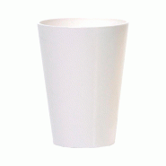 Prosperplast - Pot COUBI ORCHID 1,3 L - 13x13x17 cm, blanc - blanc plastique polypropylène ZA4234