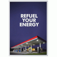 SHOWDOWN Displays Exposiciónate Cadre Clic-Clac Standard A0 Coins En Onglet 25 mm KRA0G25 - argenté aluminium KRA0G25