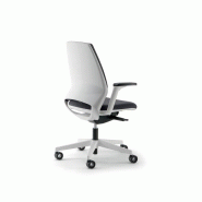 Siège de bureau Oxygen - structure blanche - accoudoirs réglables 3D - mécanisme synchrone - tapissé polyester Trevira CS Siège de bureau Oxygen - structure blanche - accoudoirs réglables 3D - mécanisme synchrone - tapissé polyester Trevira CS
