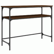 Table console chêne marron 100x35,5x75 cm bois d'ingénierie Modèle Atlas Pro - 834049