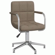 VidaXL Chaise Pivotante De Salle à Manger Taupe Tissu - gris 8720286745991 VidaXL Chaise Pivotante De Salle à Manger Taupe Tissu - gris 8720286745991