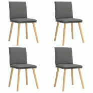 VidaXL Chaises à manger lot de 4 gris foncé tissu Modèle Vega Executive Select - 3315356