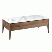 AC ANGEL CERDA Angel Cerdá Table basse rectangulaire en porcelaine, marbre et noyer 2049C 120 x 60 x 40 - marron Bois manufacturé 8435631002178 AC ANGEL CERDA Angel Cerdá Table basse rectangulaire en porcelaine, marbre et noyer 2049C 120 x 60 x 40 - marron Bois manufacturé 8435631002178