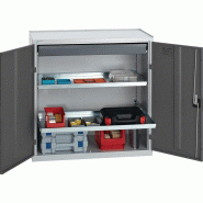 Armoire outillage/Servante de machine H1000xl1000xP500 mm 1 tiroir, 2 étagères gris clair/gris anthracite STUMPF Armoire outillage/Servante de machine H1000xl1000xP500 mm 1 tiroir, 2 étagères gris clair/gris anthracite STUMPF