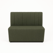 Banquette Prestige, tissu vert, couture verticale, 200x90x60 cm, France Mobilier chr - vert 3760326527724