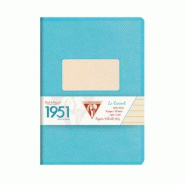 Clairefontaine Lot de 10 Carnet 1951 A5, 96p./48 feuilles 90 g/m² piquées, coloris turquoise, ligné 8mm - 3329681957364