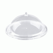 Cloche ronde pour plateau 36153 en polycarbonate transparent Ø30,5x15cm