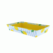 Corbeille carton rectangle Bonheur 33x20 - Corbeille carton rectangle Bonheur 33x20 -