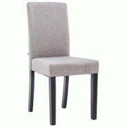Décoshop26 - Chaise de salle à manger x1 design moderne en tissu gris clair et pieds en bois noir 10_0002033 - gris 3000250800051 Décoshop26 - Chaise de salle à manger x1 design moderne en tissu gris clair et pieds en bois noir 10_0002033 - gris 3000250800051