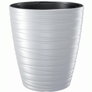 Prosperplast - Pot avec réservoir 16 L Maze en plastique, blanc, 29,6x29,6x32,9 cm - blanc plastique ZA1495