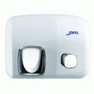 Sèche mains électrique à poussoir en métal blanc
