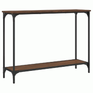 Table console chêne marron 101x30,5x75 cm bois d'ingénierie Modèle Atlas Office Pro Nova - 837706