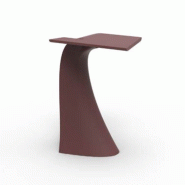 Table haute design in & out WING - grenat