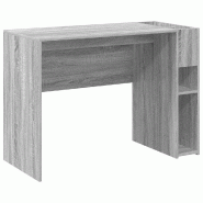 VidaXL Bureau Gris Sonoma 109 x 50 x 78 cm Bois d'ingénierie Modèle Atlas Nord - 891205