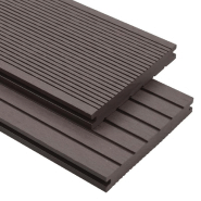 Vidaxl panneaux terrasse solides et accessoires wpc 10m² 2,2 m marron foncé 275681
