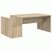 VidaXL Table basse Chêne Sonoma 90 x 45 x 35 cm Bois d'ingénierie Modèle Atlas Nordique - 8000174