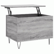 VidaXL Table basse Sonoma gris 60x44,5x45 cm Bois d'ingénierie Modèle Milan Urban - 830954
