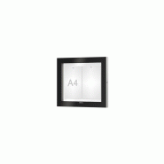 Vitrine murale Edge 54 - Affichage simple face - Taille de 2 à 9 A4 - Épaisseur 54 mm - Verre sécurisé - Aluminium anodisé argent_0