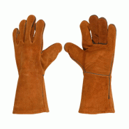 WellHome - Gants de Barbecue en Cuir xL pour vos barbecues de couleur Marron 16,5x4x37cm - marron cuir WH15650