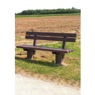 Banc forestier TAUNUS, avec dossier incurvé pour un meilleur confort - Longueur 200 cm - ADS EQUIPEMENTS EURL