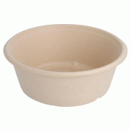 Bol bagasse naturelle 600cc Ø15,5x5,5cm - par 400