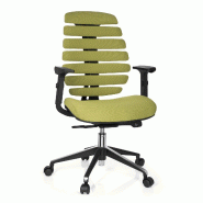 Chaise de bureau / Chaise pivotante ERGO LINE II tissu vert hjh OFFICE - vert polyester 714530
