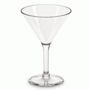Coupe à cocktail réutilisable polycarbonate transparent 22cl Ø10x13,8cm - par 36