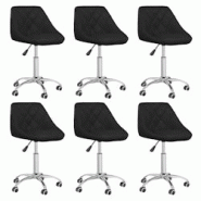 Décoshop26 - Lot de 6 chaises de salle à manger siège pivotant hauteur réglable en PVC noir DEC025443 - noir 3000255250660 Décoshop26 - Lot de 6 chaises de salle à manger siège pivotant hauteur réglable en PVC noir DEC025443 - noir 3000255250660