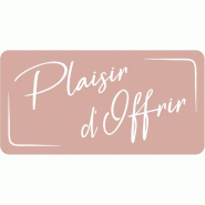 Etiquette cadeau adhésive Plaisir d'Offrir rose poudré/blanc 45x23mm - par 500