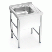 FRICOSMOS Evier avec support 1C, ED 600x600x850 mm. Dimensions de la cuve 370x340x150 mm. - 054884OST