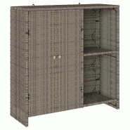 Helloshop26 - Armoire de rangement rectangulaire moderne intérieur 100 x 36 x 102 cm pratique ambiance minimaliste en rotin gris 02_0058056 - gris Bo