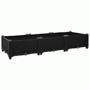 Helloshop26 - Jardinière lit surélevé plantes fleurs jardin 120 x 40 x 23 cm polypropylène noir 02_0000904 - 3000072391539 Helloshop26 - Jardinière lit surélevé plantes fleurs jardin 120 x 40 x 23 cm polypropylène noir 02_0000904 - 3000072391539
