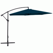 Helloshop26 - Parasol meuble de jardin en porte-à-faux 3 m bleu 02_0008599 - bleu acier 3000458747769