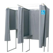 Isoloir modulaire avec tablette rabattable